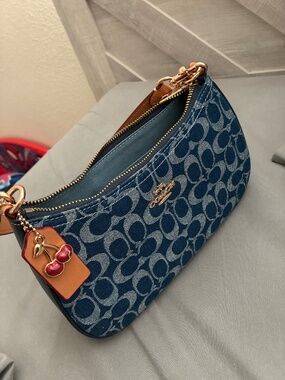 Coach Denim Teri Shoulder Bag